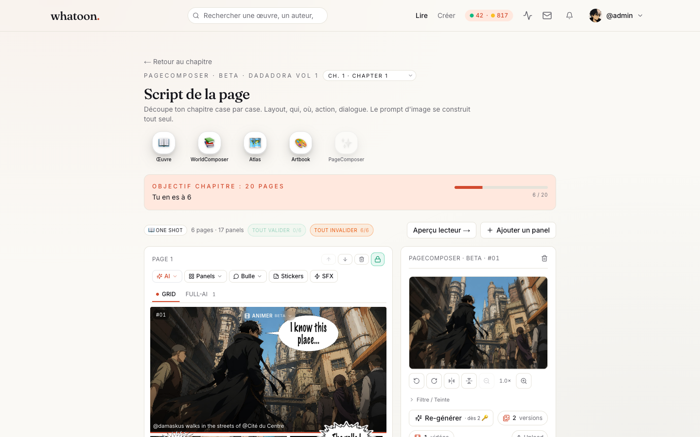 Your first page