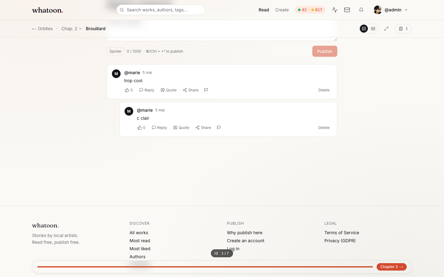 Tips & likes on comments
